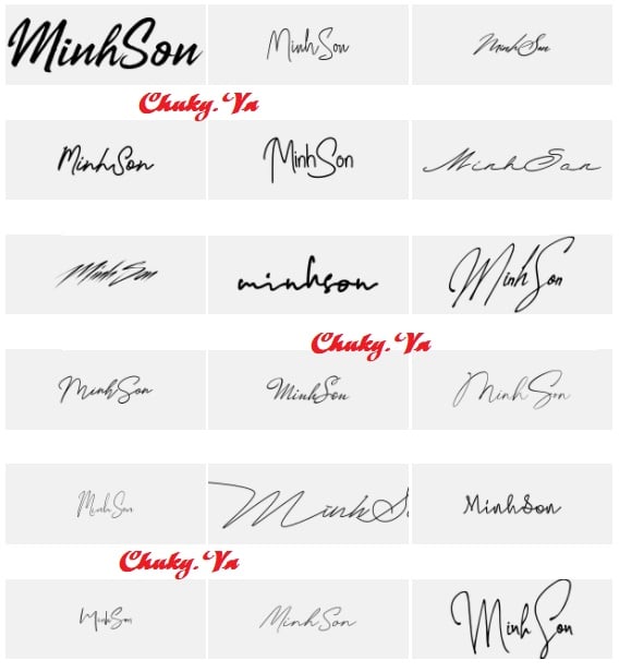Top 30 mẫu chữ kí tên sơn phong thủy ❤️️ mẫu chữ ký đẹp tên sơn